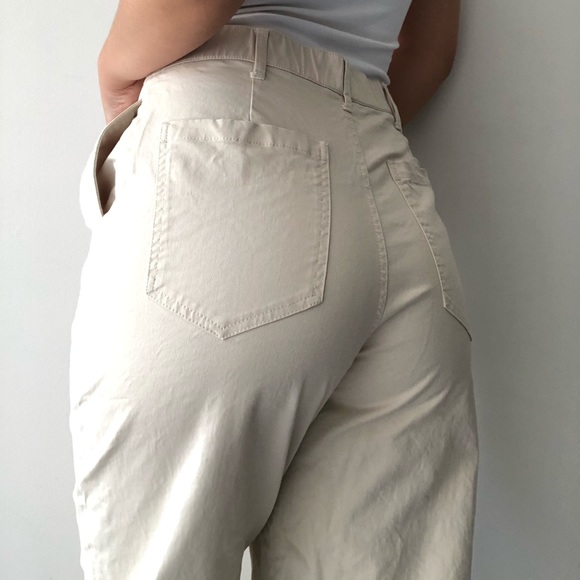 Zara cream cargo pants - trousers - Picture 4 of 5